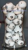Image of 30 vintage-style Porcelain 1.25"/1.5" NUMBER BALLS