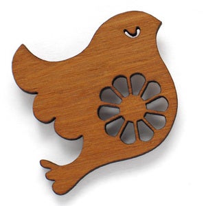 Image of Bird Brooch | Teak | 10% OFF