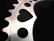 Image of Black hearts - Silver chainring