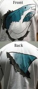 Image of "BITE ME" Great White Shark T-Shirt In White,Teal,Black