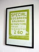 Image of Big Breakfast screenprint on paper - Lime