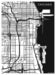 Image of Black Silk-Screen Printed Map of Chicago
