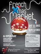 Image of Cassis Christmas hampers & Basque linen at the Christmas Market of the Alliance Francaise