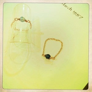 Image of Un Petite Crystal Chain Ring
