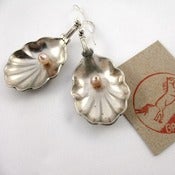 Image of Scallops and Pearls Earrings by Greg Mann