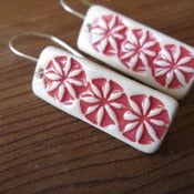 Image of ceramic earrings - burst 3
