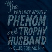 Image of TROPHY HUSBAND: white on navy