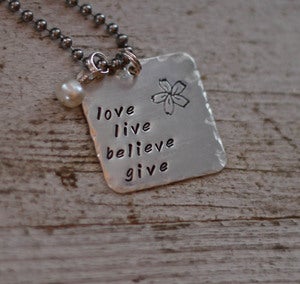 Image of Words to Live By necklace