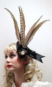 Image of Evangeline Pheasant Feather Fascinator
