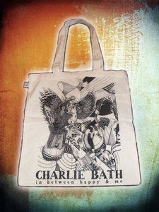 Image of in between happy & me - Tote bag