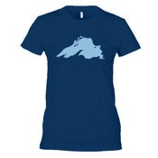 Image of Women's Lake Superior T-shirt - Navy Blue