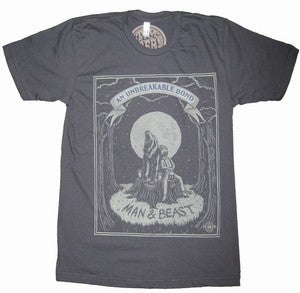 Image of Timber Men's T-shirt "Man and beast on charcoal"