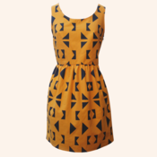 Image of Ochre Printed Dress