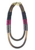 Image of CANDACE ANG "RAH COLLAR" NAVY COMBO