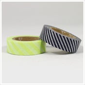 Image of Stripe (Grey/Green) MT Washi Tape