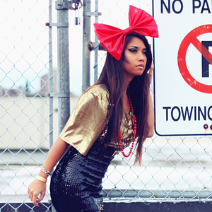 Image of HUGE Cherry Red PVC Hair Bow