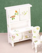 Image of Dollhouse Wildflower Wooden Cabinet/Hutch