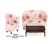 Image of Dollhouse Miniature Sofa Set
