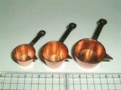 Image of Miniature Copper Pouring Saucepan Set