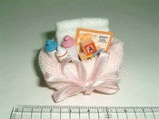 Image of Miniature Baby Basket full of Gifts