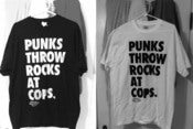 Image of Punks Throw Rocks at Cops T shirt