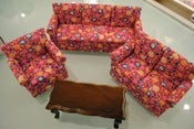 Image of Dollhouse Sofa Lounge Set - Red Floral