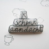 Image of broche 'Ik schenk aandacht'
