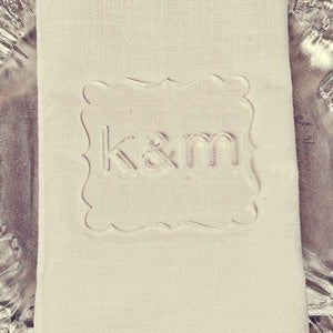 Image of Fluted Box Monogram Luxecut™ Cards (8 Pack)