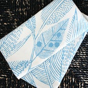 Image of BLUE LEAVES linen napkins set of 4