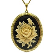Image of Single stem locket necklace
