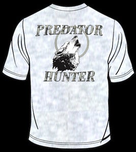 Image of Predator Hunter on a White, Ash or Sand 100% Cotton Shirt