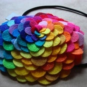 Image of giant rainbow lush petals headband // made-to-order