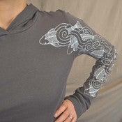Image of Swimming Koi tattoo sleeve hoodie