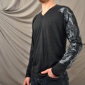 Image of swimming koi Tattoo sleeve Vneck