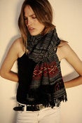 Image of Hand Loomed Scarf - Black