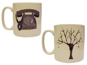 Image of 'Tree' and 'Phone' Mugs