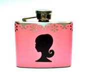 Image of Retro Girl - Mini Cocktail Chic FlaskFrom poppychicdesigns