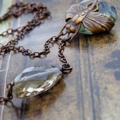 Image of Dragonfly Black Diamond Necklace-Midnight Flight