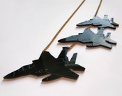 Image of Triple Fighter Jet Necklace