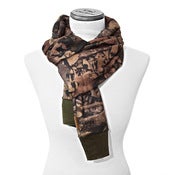 Image of Long scarf, Leaves camouflage