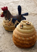 Image of Hen and Beehive Pincushion pattern
