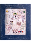 Image of My Sewing Angel framed stitchery pattern