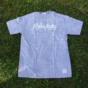 Image of ALOHA ARMY SCRIPT TEE GREY