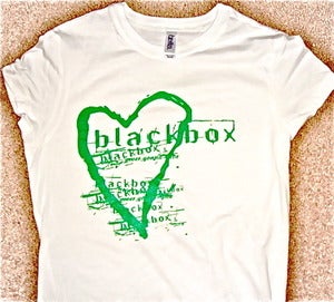 Image of Blackbox Girlie Heart T-Shirt (Lime Green on White)