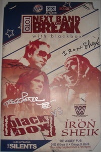 Image of Blackbox vs Iron Shiek Signed Poster by Blackbox and Iron Shiek