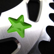 Image of Green stars - Silver chainring