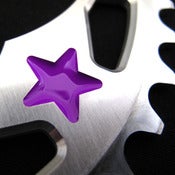 Image of Purple stars - Silver chainring