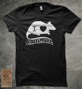 Image of Black " I rat baltimore" shirt
