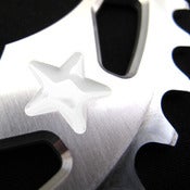 Image of White stars - Silver chainring
