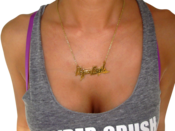 Image of HYPER CRUSH LOGO NECKLACE (GOLD)